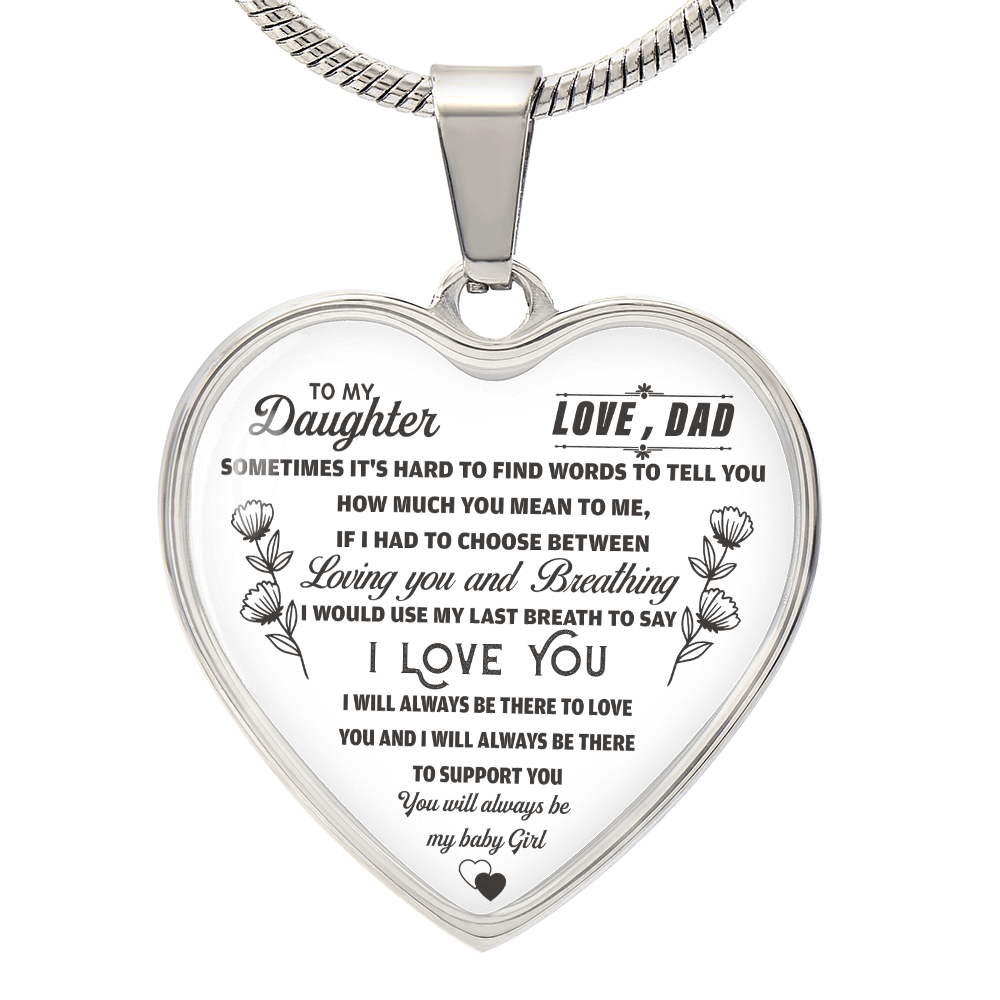 To My Ddaughter -   Baby Girl  - Love Knot Necklace