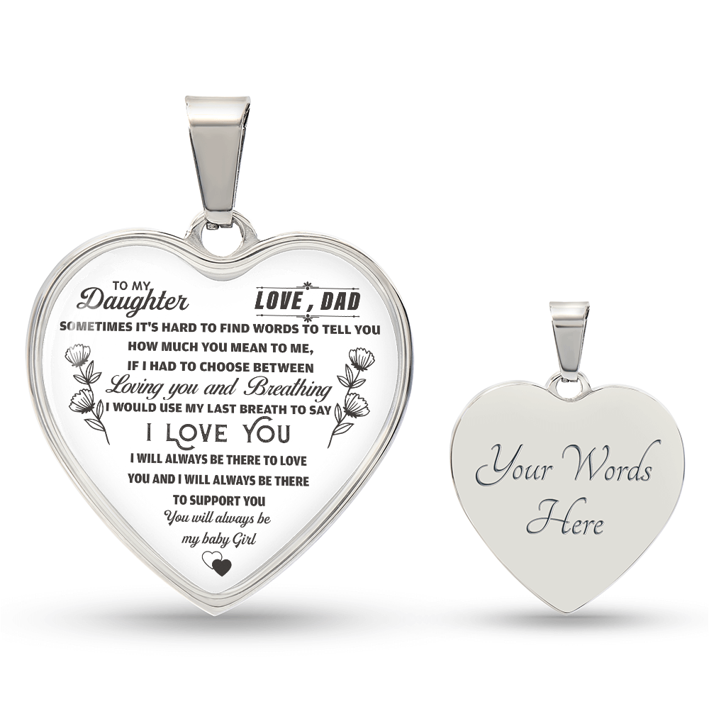 To My Ddaughter -   Baby Girl  - Love Knot Necklace