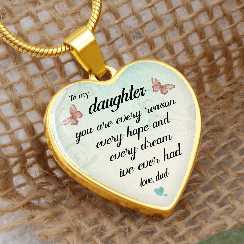 To My Ddaughter -  You Are The Reason  - Necklace