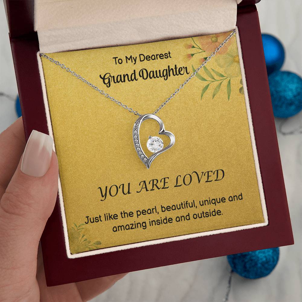 To My GrandDdaughter - Love - Forever Love Necklace