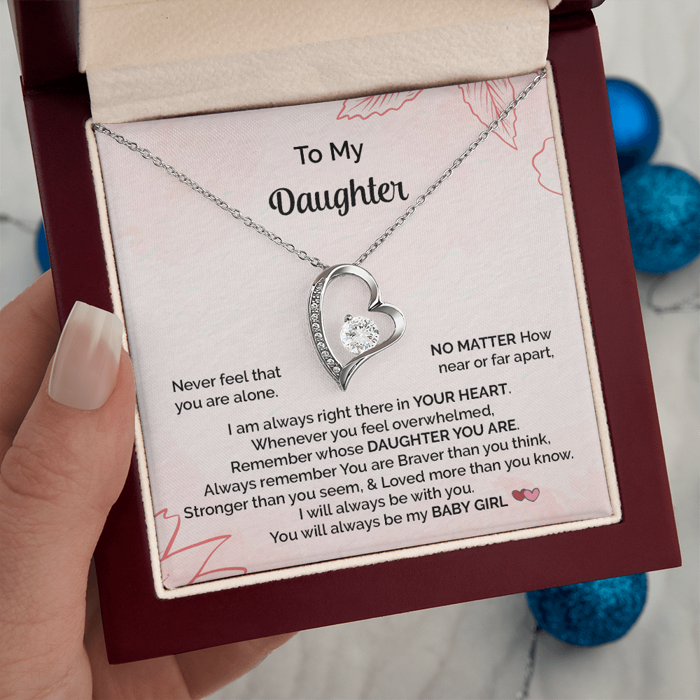 To My Daughter - Never Feel Alone Necklace