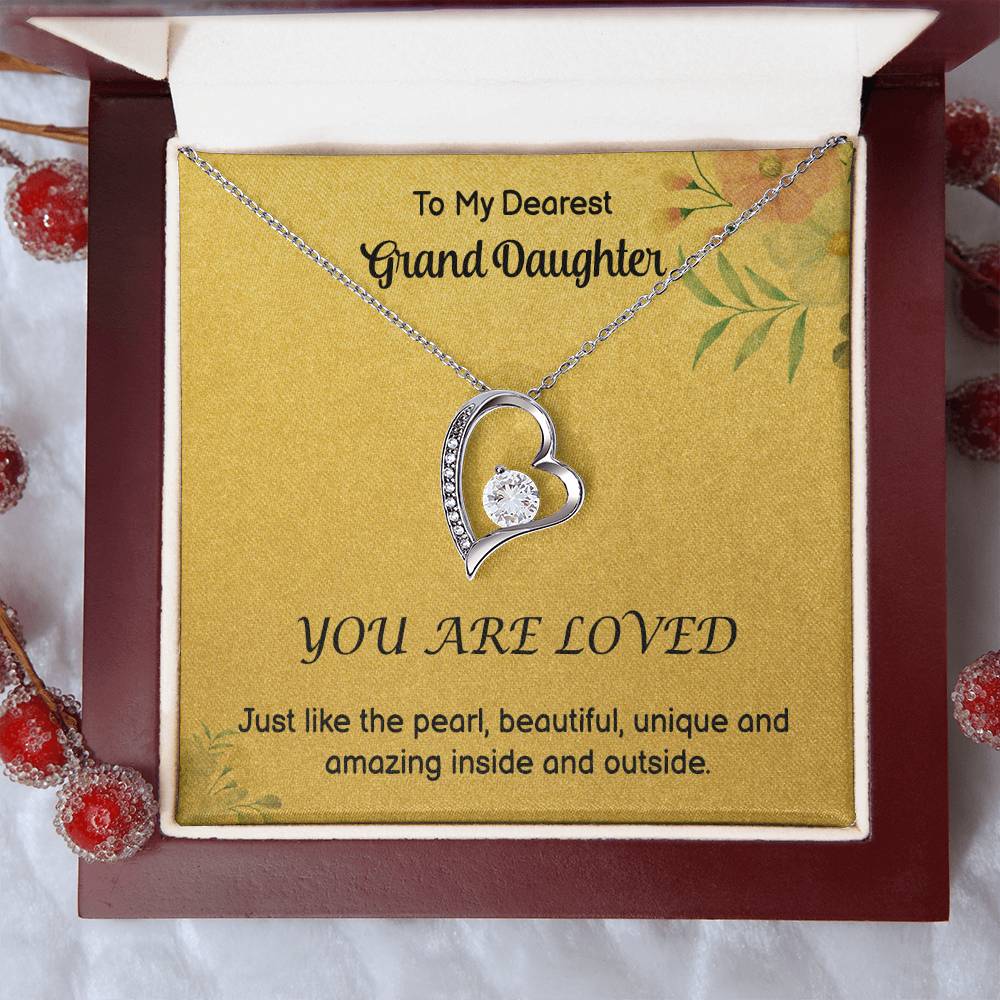 To My GrandDdaughter - Love - Forever Love Necklace