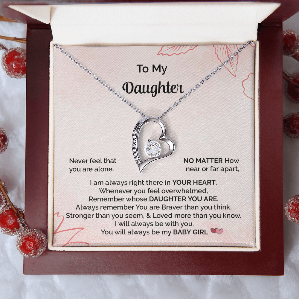 To My Daughter - Never Feel Alone Necklace