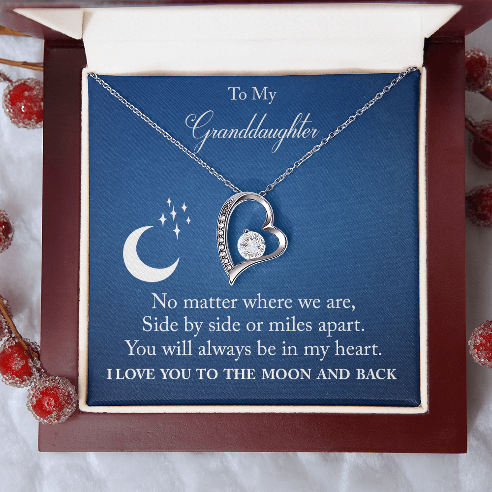 To My GrandDdaughter - Side By Side - Forever Love Necklace