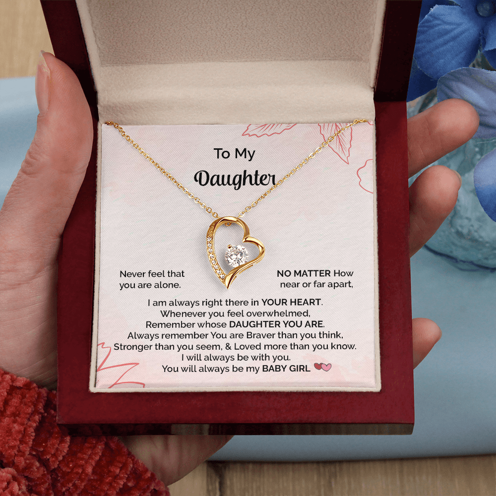 To My Daughter - Never Feel Alone Necklace