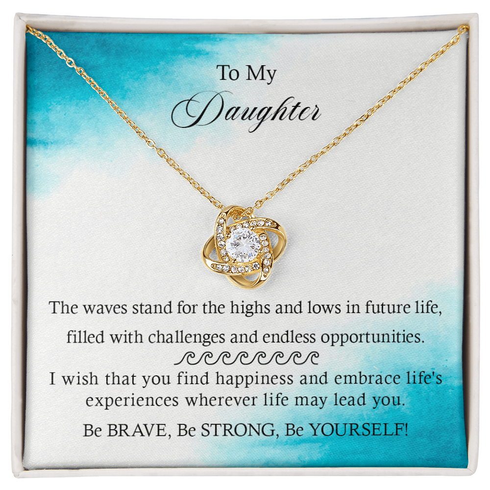 To My Ddaughter - Happiness - Love Knot Necklace