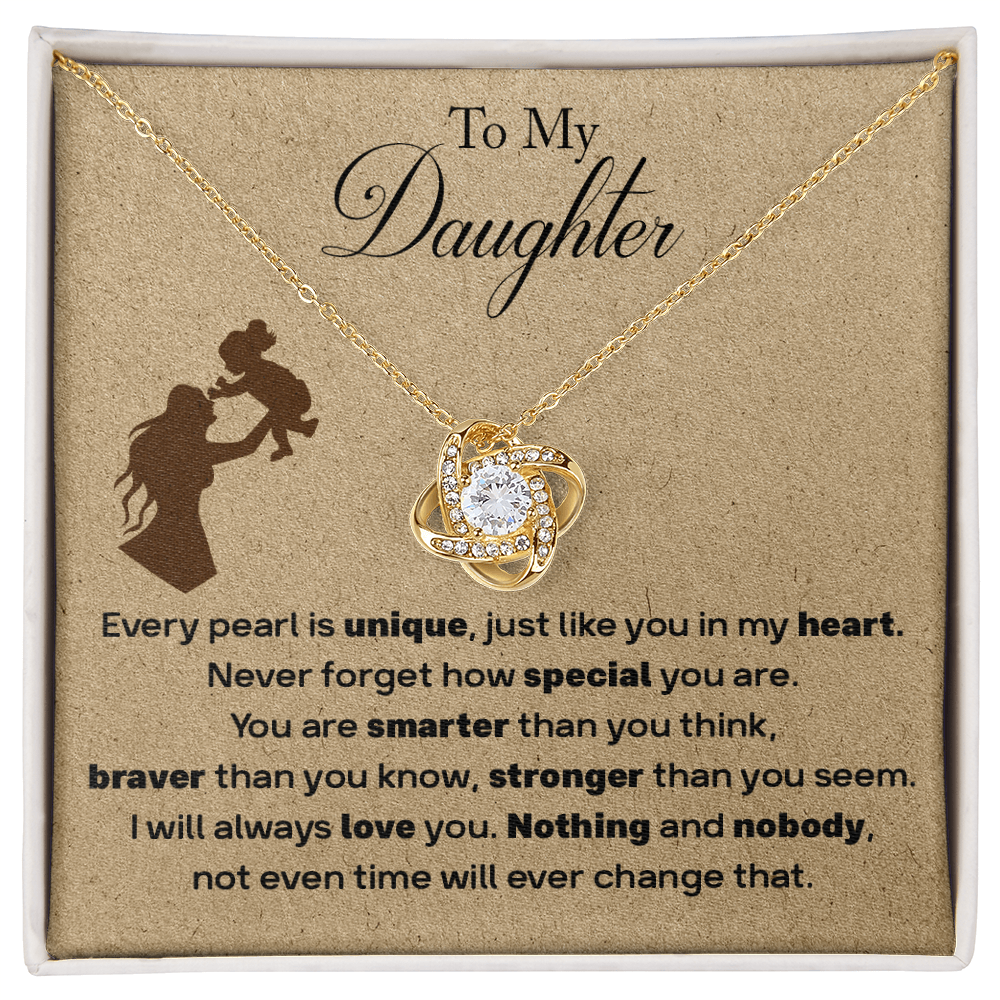 To My Ddaughter - Always Love You - Love Knot Necklace