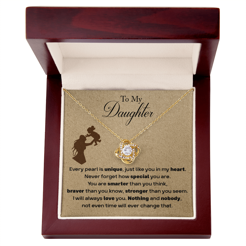 To My Ddaughter - Always Love You - Love Knot Necklace