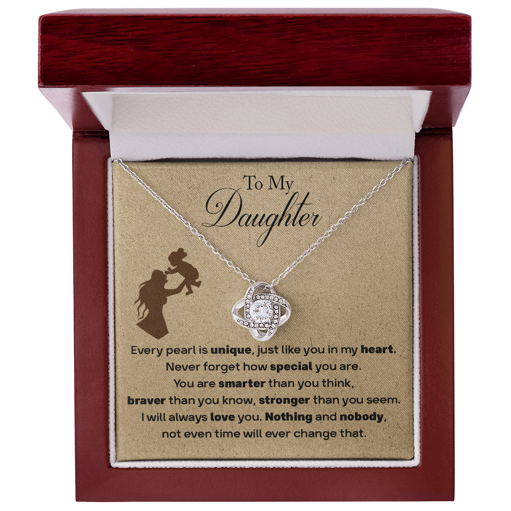 To My Ddaughter - Always Love You - Love Knot Necklace