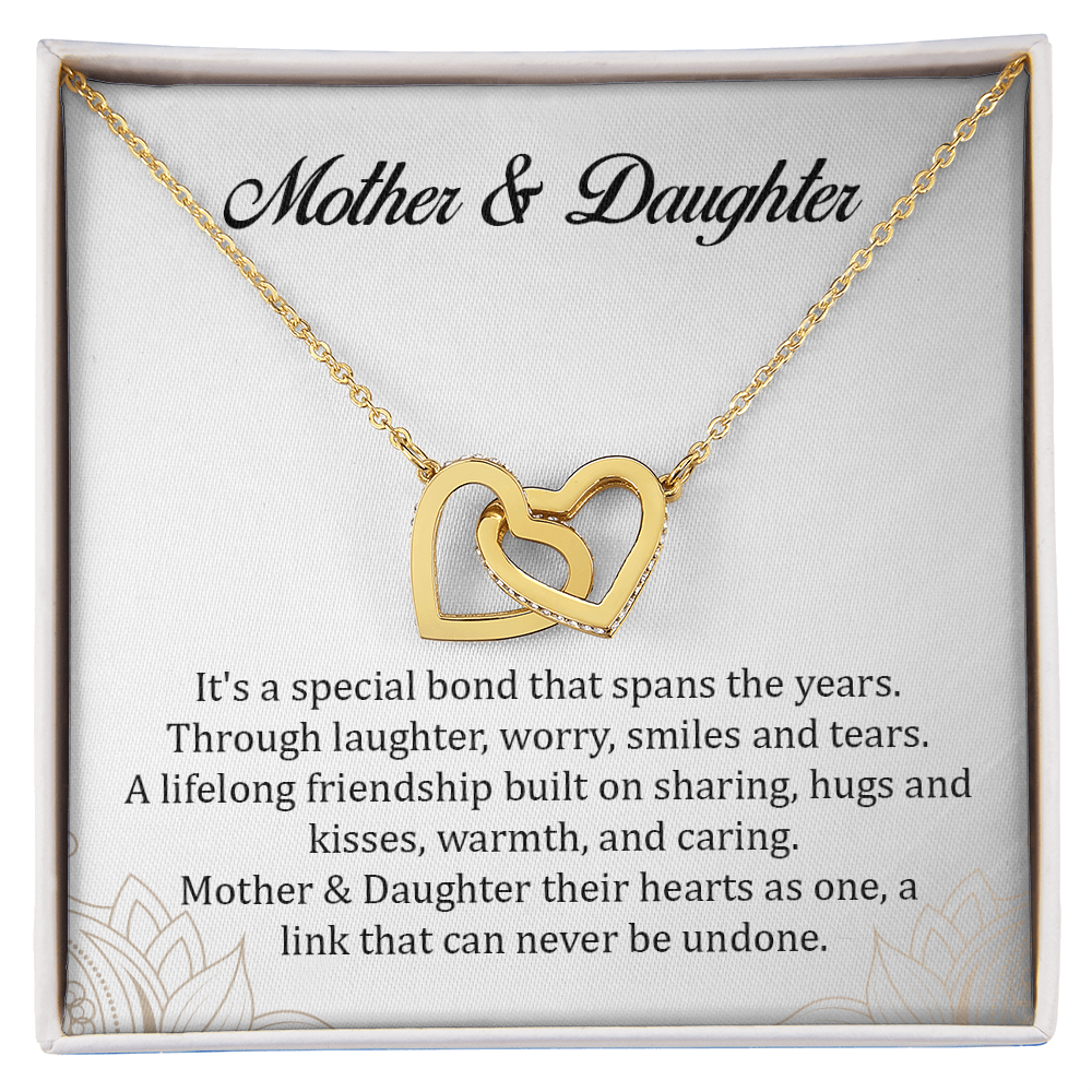 To My Daughter - Special Bond - Interlocking Hearts