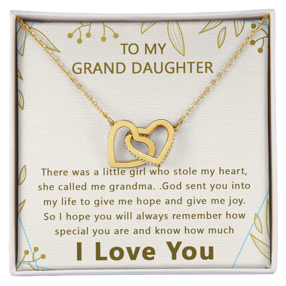 To My Granddaughter - Stole My Heart - Interlocking Hearts