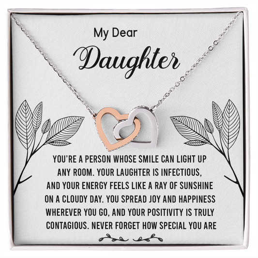 To My Daughter - You Are Special - Interlocking Hearts