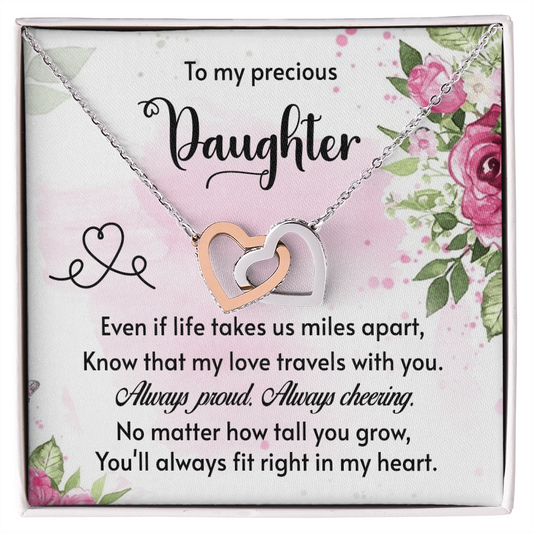 To My Daughter - Cheering - Interlocking Hearts