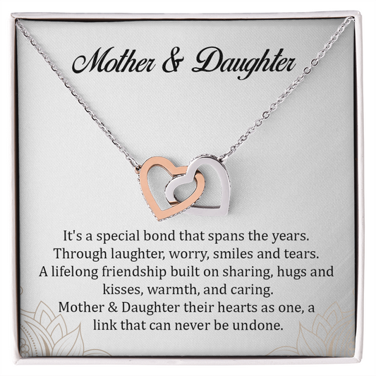 To My Daughter - Special Bond - Interlocking Hearts