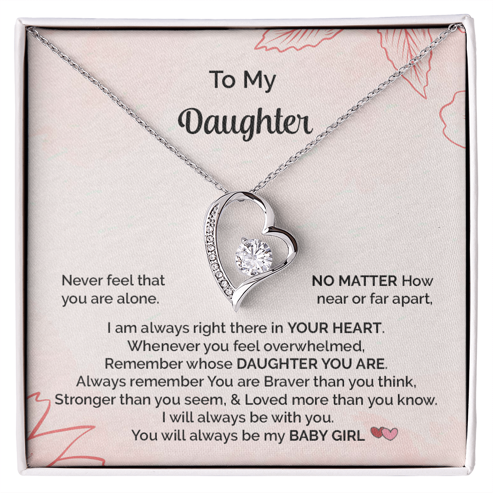 To My Daughter - Never Feel Alone Necklace