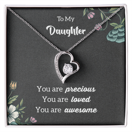 To My Daughter - awesome - Forever Love Necklace