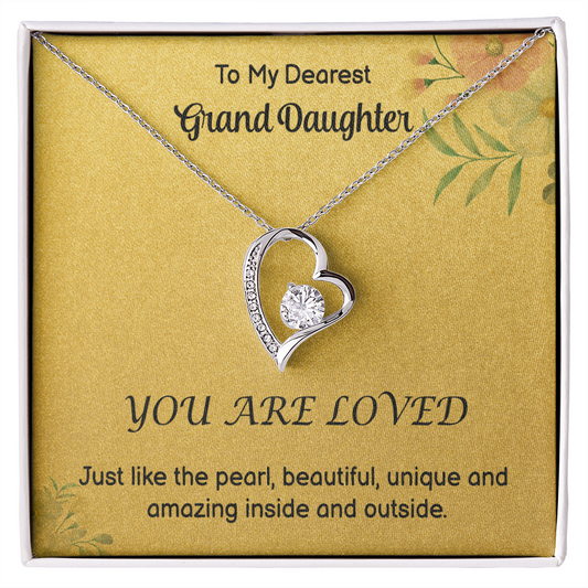 To My GrandDdaughter - Love - Forever Love Necklace