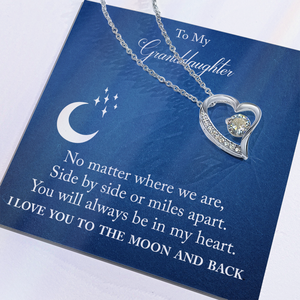 To My GrandDdaughter - Side By Side - Forever Love Necklace