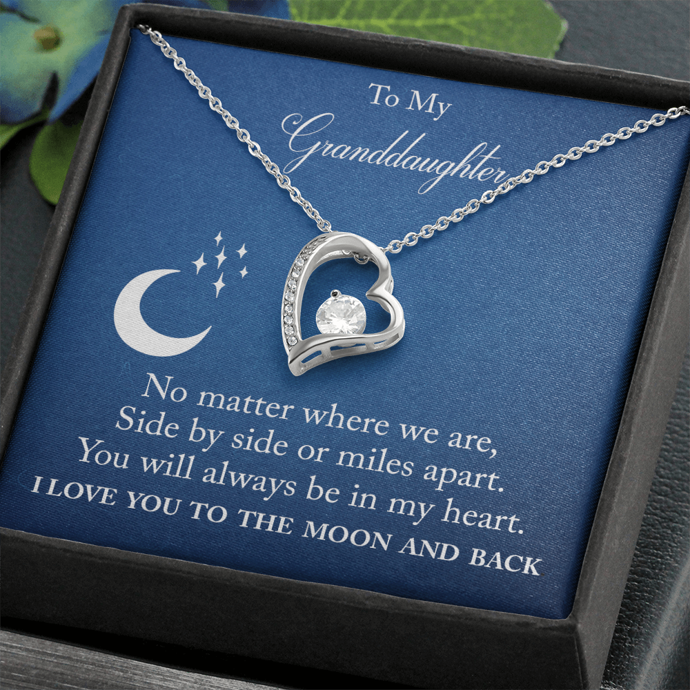 To My GrandDdaughter - Side By Side - Forever Love Necklace