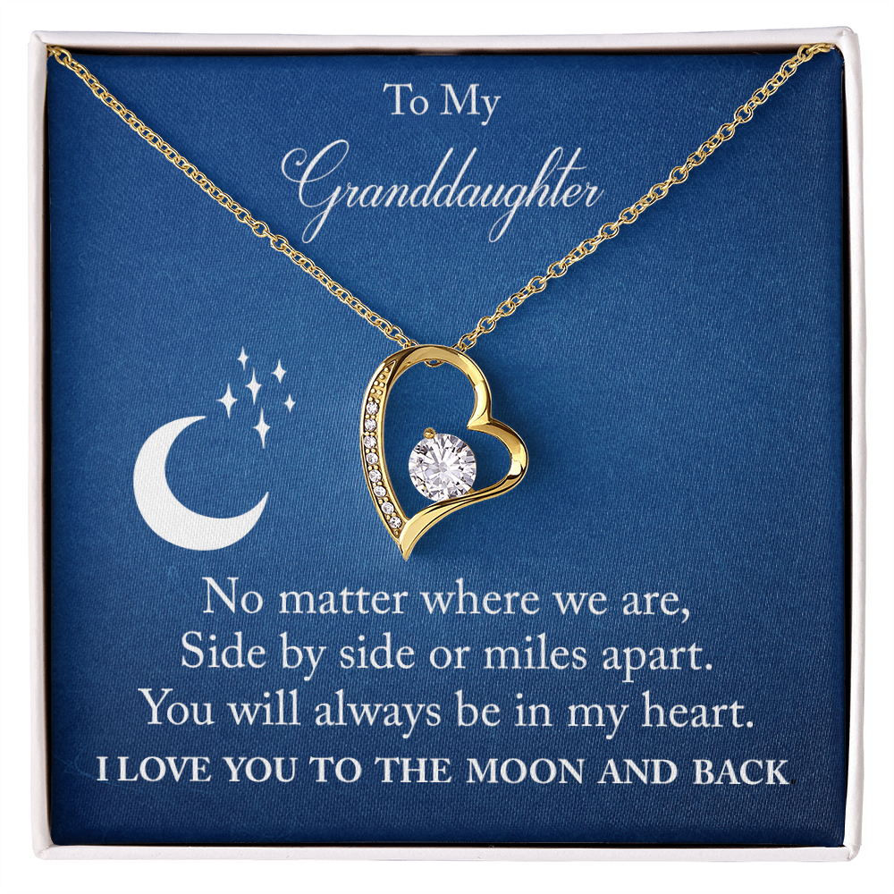 To My GrandDdaughter - Side By Side - Forever Love Necklace